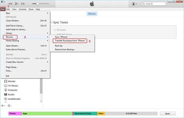 how to transfer music from iphone to itunes